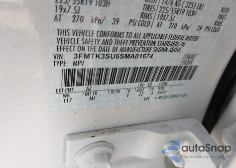 2025 Ford Mustang Mach-E Premium z USA, uszkodzony, nr VIN 3FMTK3SU6SMA01674